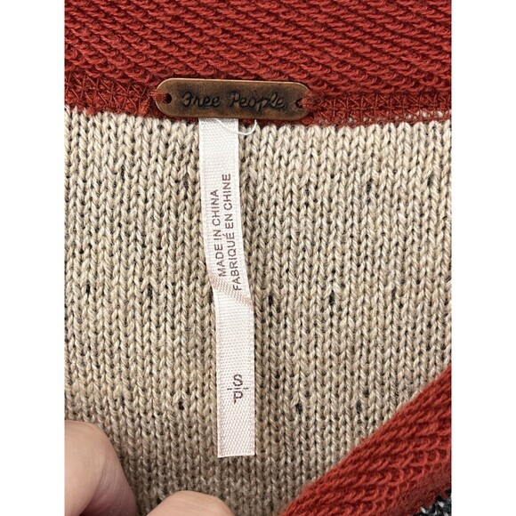 Free People Desert Rose Sweater Women’s Small Longhorn Embroidered Boho Western - Picture 5 of 9